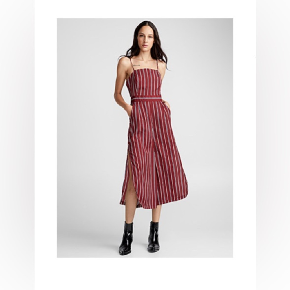 SIMONS - Silky Striped Jumpsuit